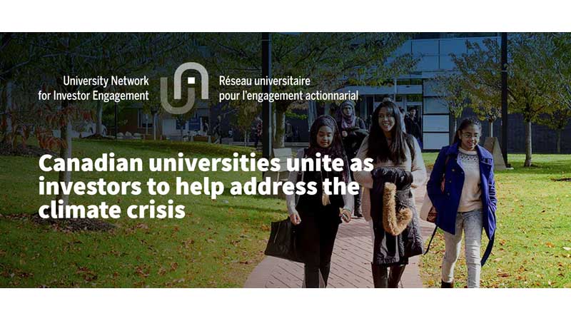 Canadian universities unite as investors to help address the climate crisis