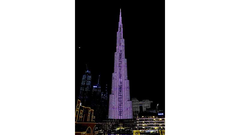 PrettyLittleThing Turns Burj Khalifa Pink