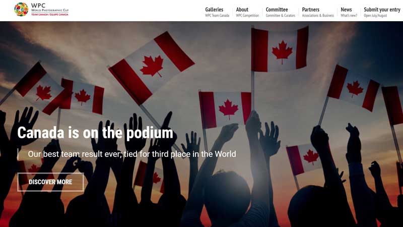 Canada climbs to their first podium finish at the World Photographic Cup