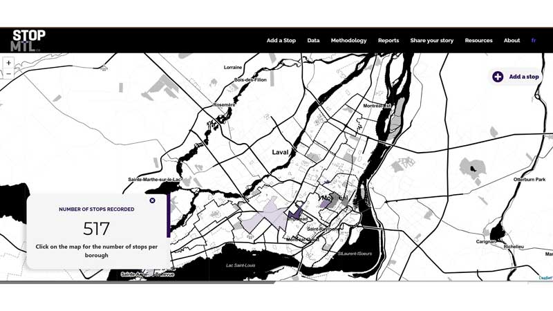 STOPMTL.ca: First interactive map to self-report police stops in Montreal
