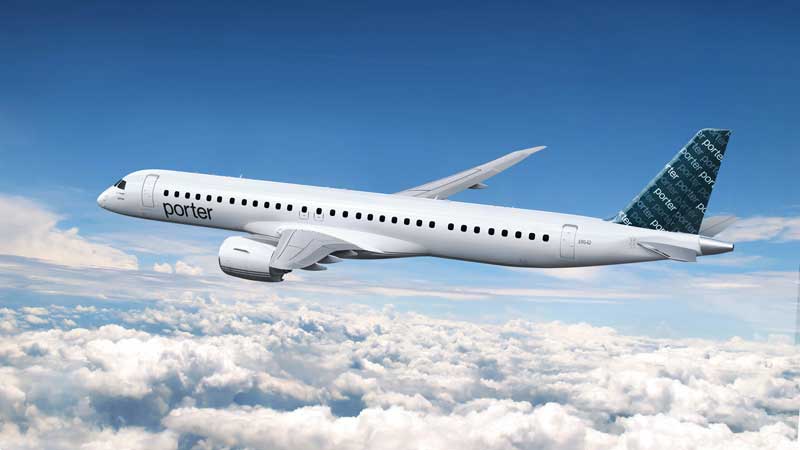 Porter Secures Sale And Leaseback For 12 Embraer E195-E2 Aircraft