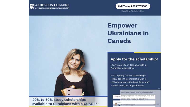  🎓 Anderson College Launches "Empower Ukrainians in Canada" Campaign 📚🎓🧠