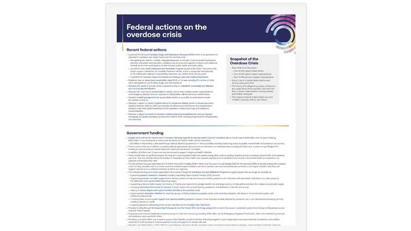 🤢⚕️ Joint Statement from the Co-Chairs of the Special Advisory Committee on the Epidemic of Opioid Overdoses - Latest National Data on Substance-Related Harms