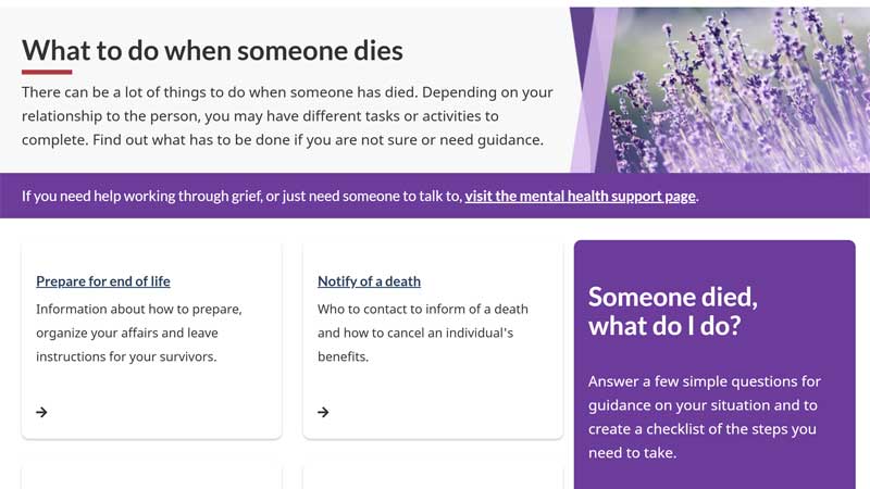 ⚕️ Employment and Social Development Canada launches a new life event hub to better support Canadians experiencing loss