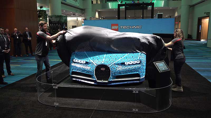 🚗 2019 Canadian International AutoShow.  $3M Bugatti Chiron Hypercar Built From 1M+ LEGO® Technic Pieces