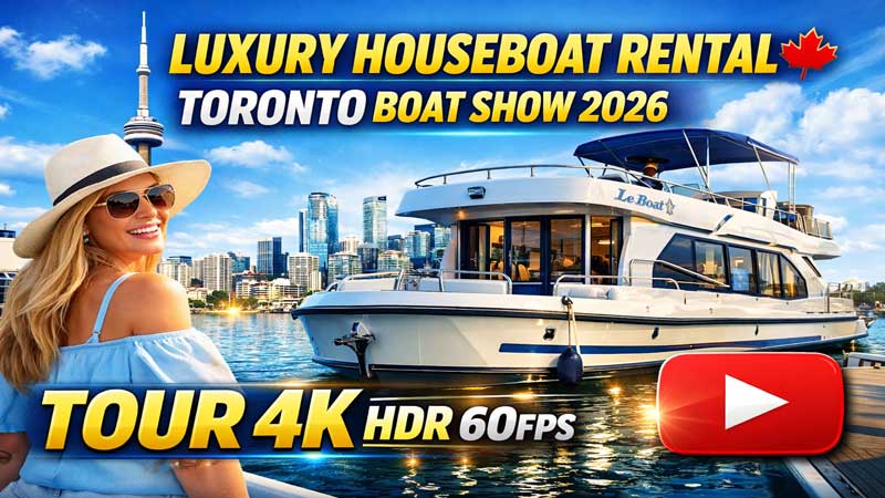 2026 🚤 Le Boat Luxury Houseboat Rental at Toronto Boat Show | Houseboat Tour